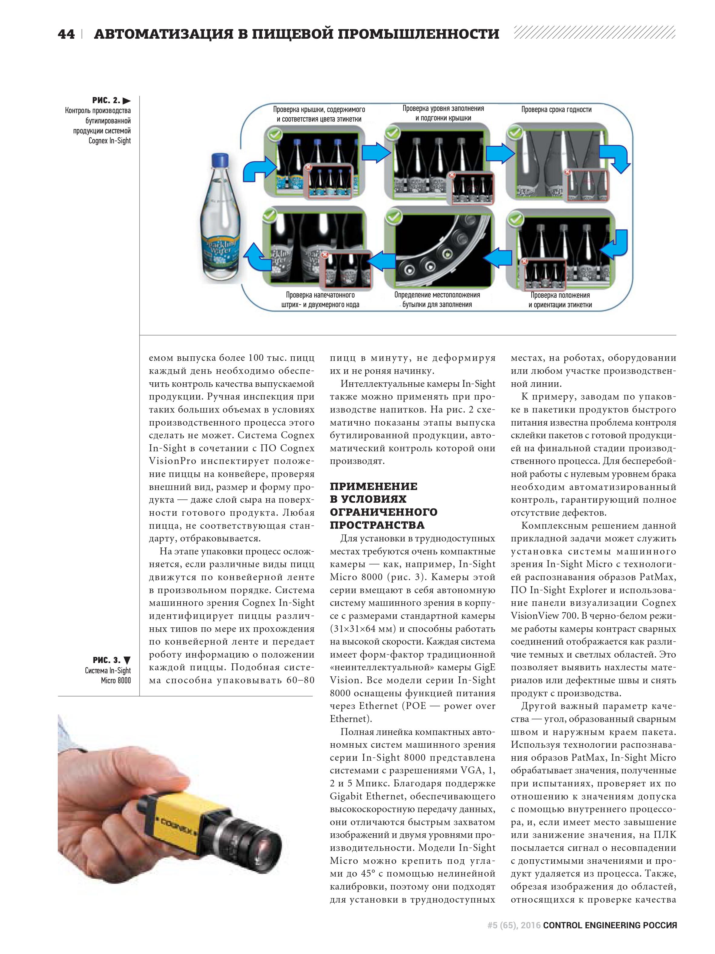 КОНТРОЛЬ КАЧЕСТВА ПРОДУКЦИИ, БЕЗОПАСНОСТИ И ЦЕЛОСТНОСТИ УПАКОВКИ С ПОМОЩЬЮ ТЕХНОЛОГИЙ COGNEX